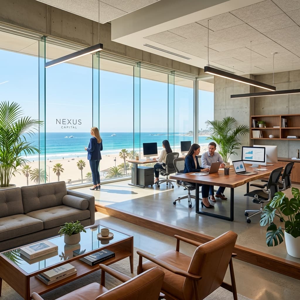 Lenders Beach coastal office and corporate team atmosphere